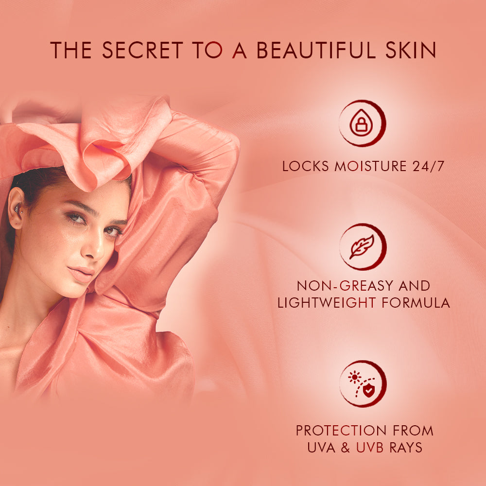 Lakmē Peach Ceramide Moisturizer with SPF 24| For Dry Skin, Normal Skin & Sensitive Skin 120ml