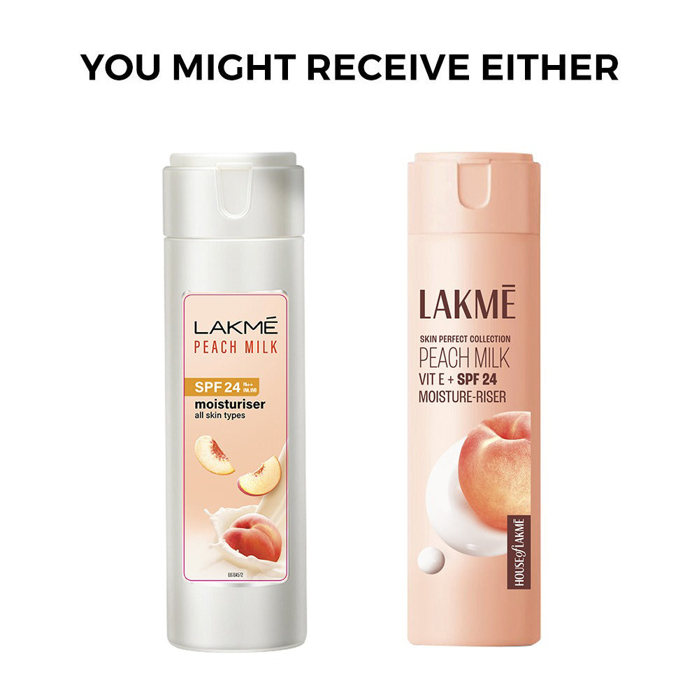 Lakmē Peach Ceramide Moisturizer with SPF 24| For Dry Skin, Normal Skin & Sensitive Skin 200ml