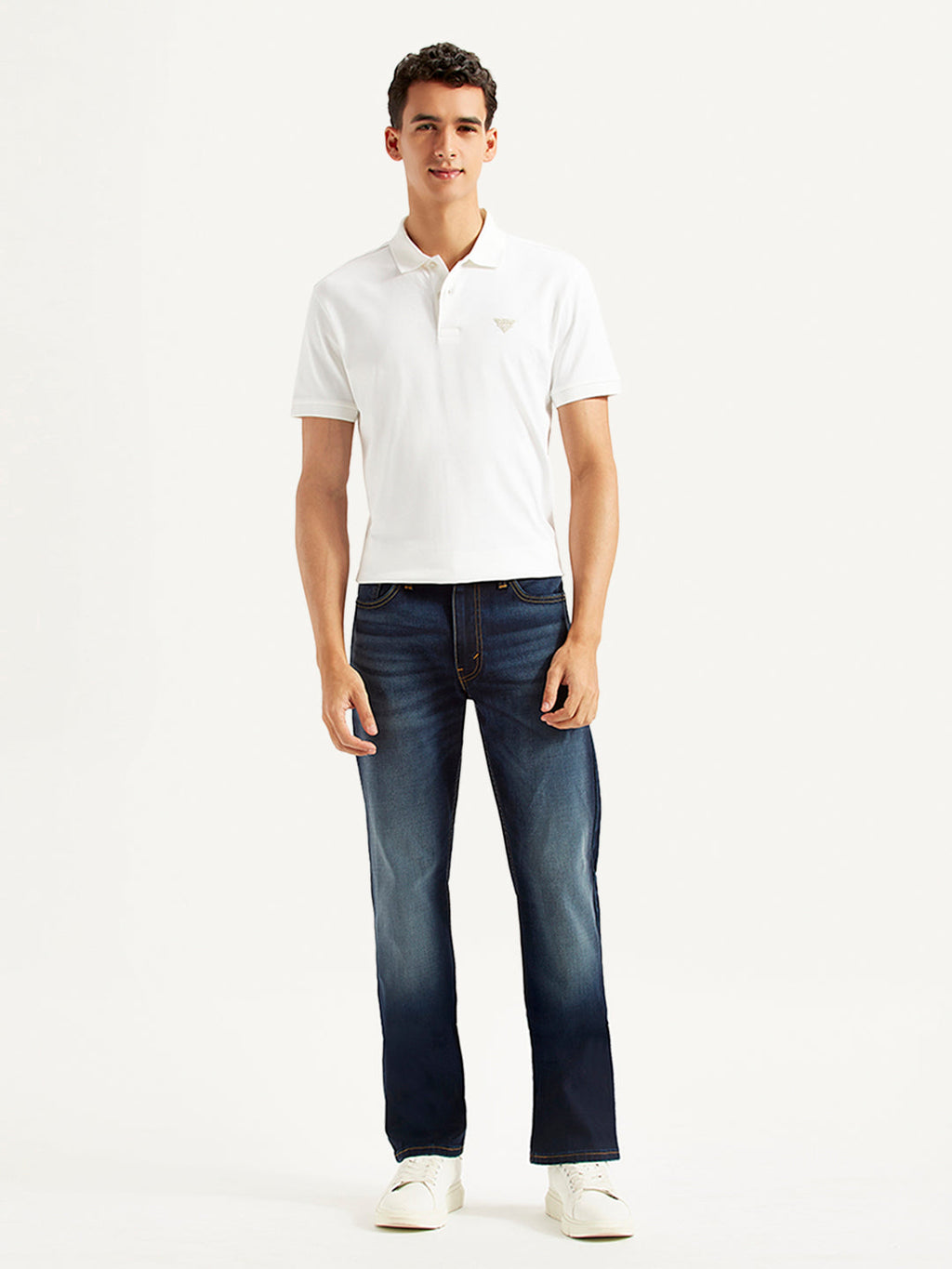 Men's 513 Blue Slim Straight Fit Mid Rise Jeans