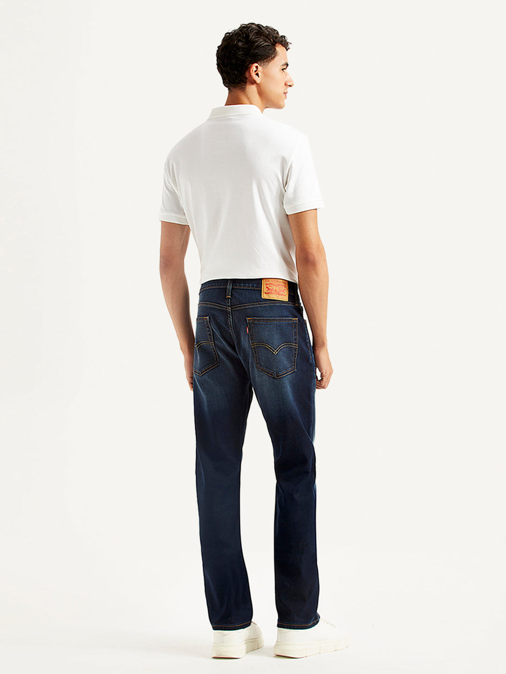Men's 513 Blue Slim Straight Fit Mid Rise Jeans