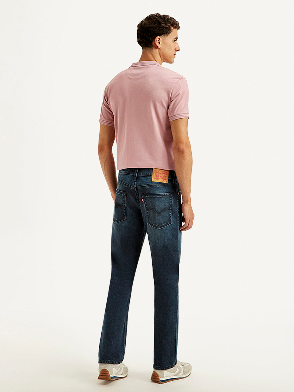 Men's 513 Dark Blue Slim Straight Fit Mid Rise Jeans