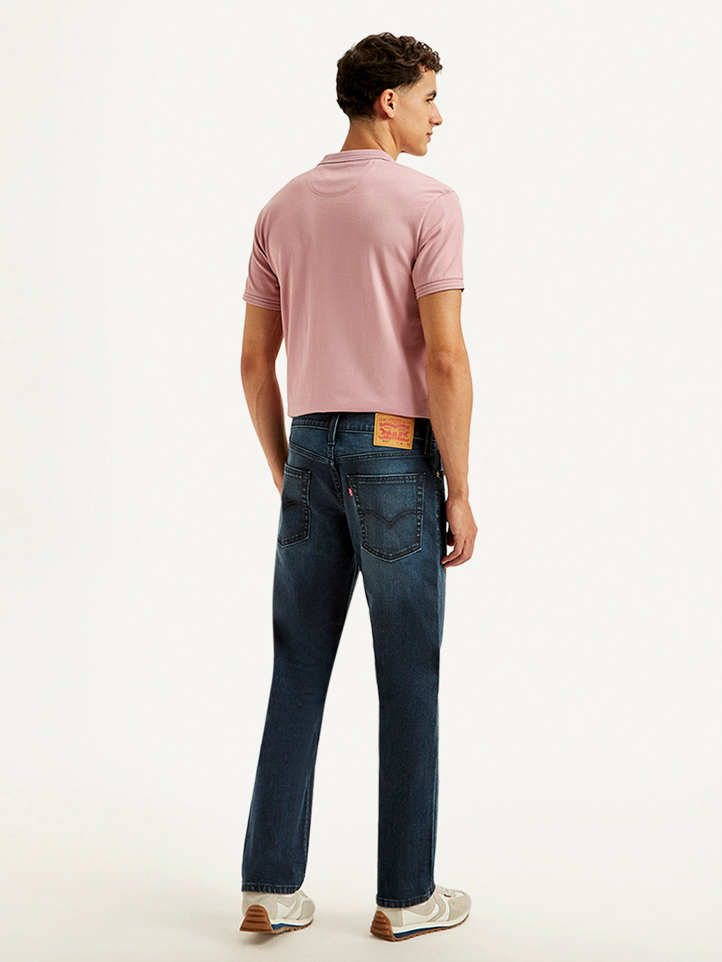 Men's 513 Dark Blue Slim Straight Fit Mid Rise Jeans