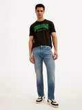 Men's 513 Blue Slim Straight Fit Mid Rise Jeans