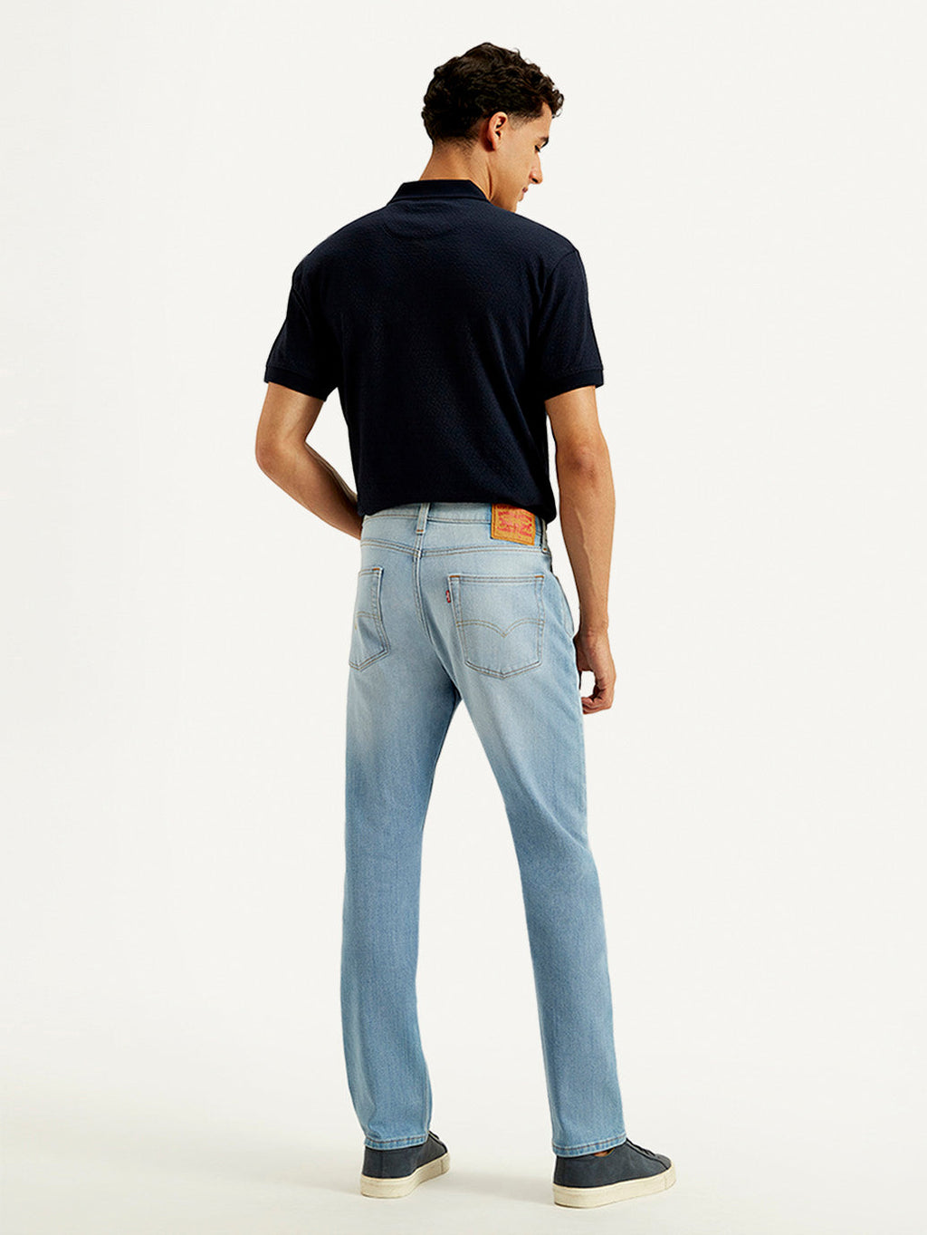 Men's 513 Blue Slim Straight Fit Mid Rise Jeans