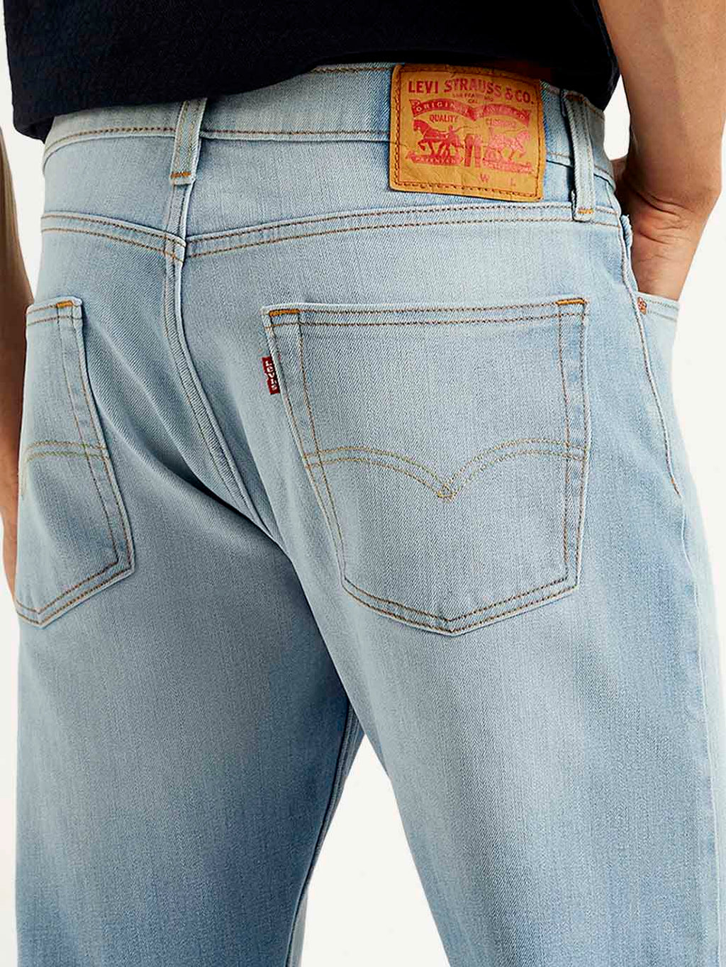 Men's 513 Blue Slim Straight Fit Mid Rise Jeans