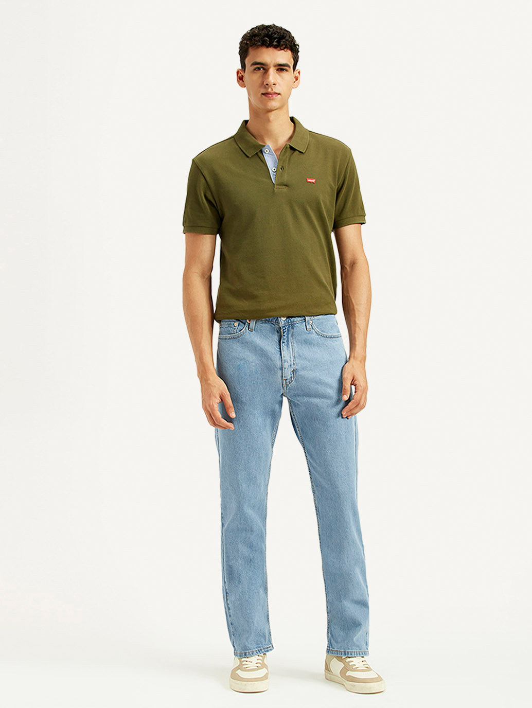 Men's 513 Light Blue Slim Straight Fit Mid Rise Jeans