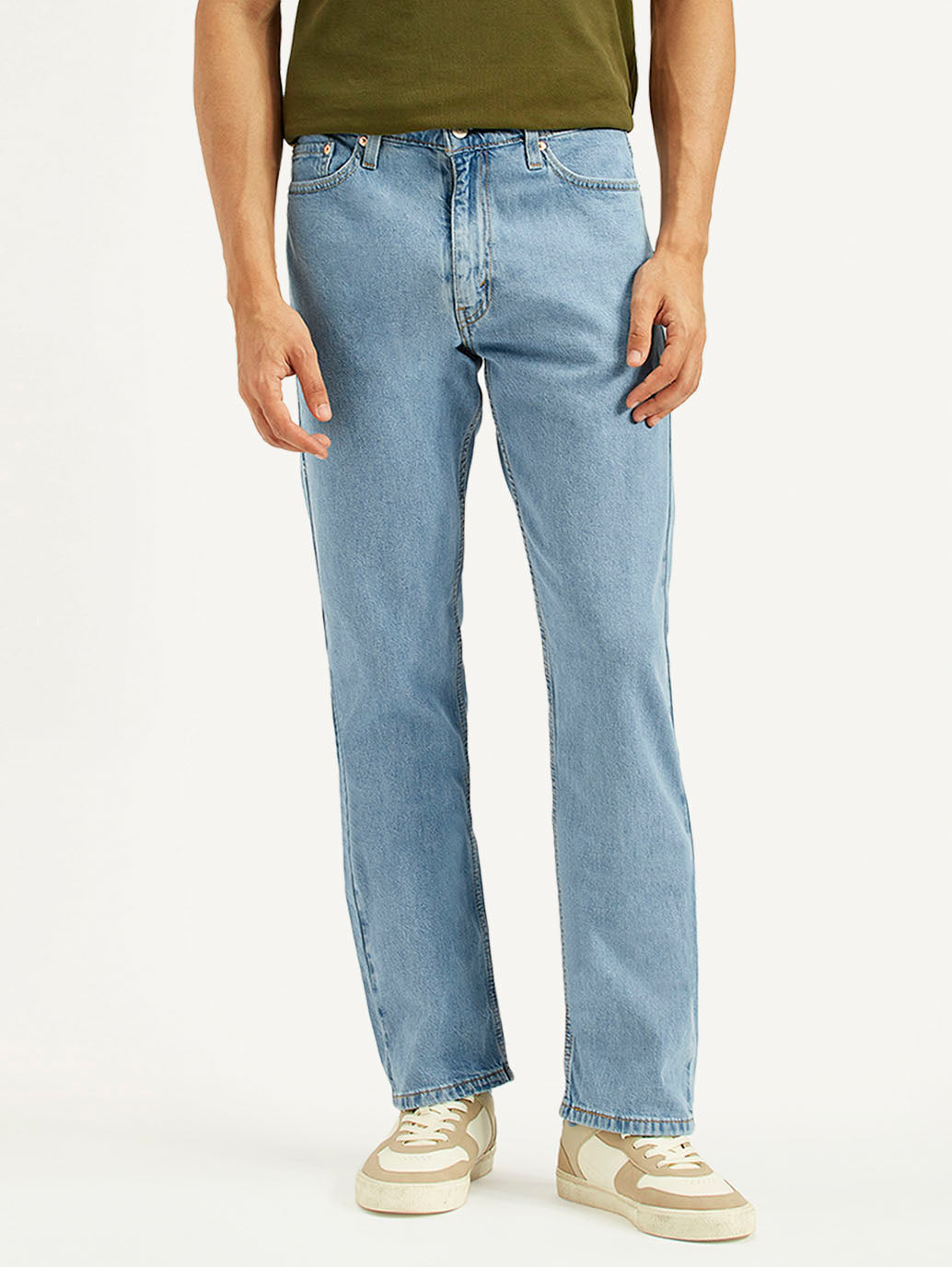 Men's 513 Light Blue Slim Straight Fit Mid Rise Jeans