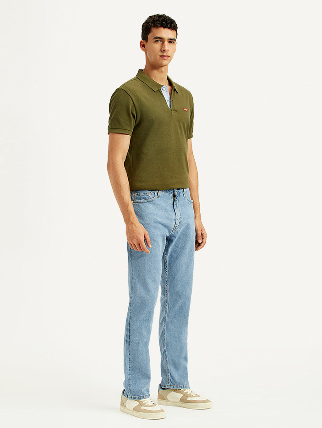 Men's 513 Light Blue Slim Straight Fit Mid Rise Jeans
