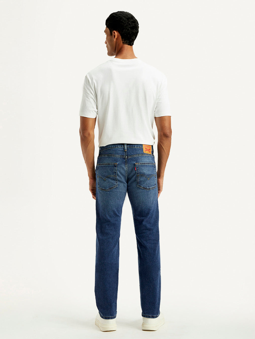 Men's 513 Blue Slim Straight Fit Mid Rise Jeans