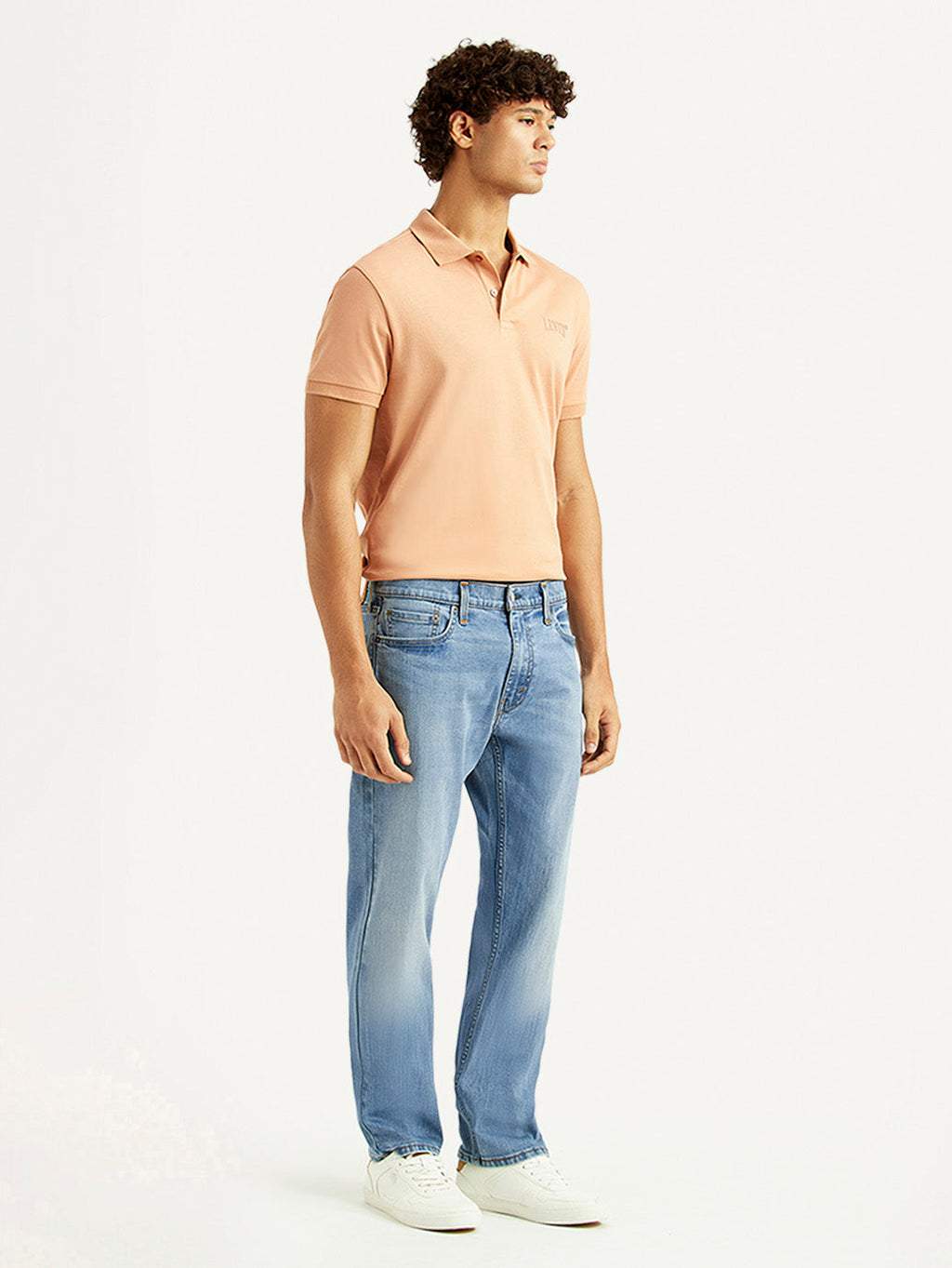 Men's 513 Light Blue Slim Straight Fit Mid Rise Jeans