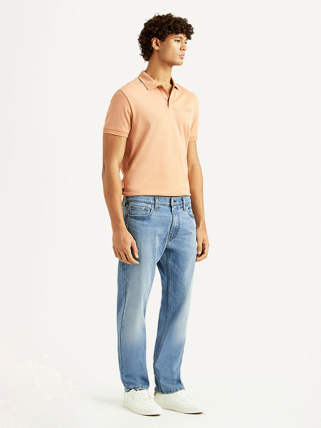 Men's 513 Light Blue Slim Straight Fit Mid Rise Jeans