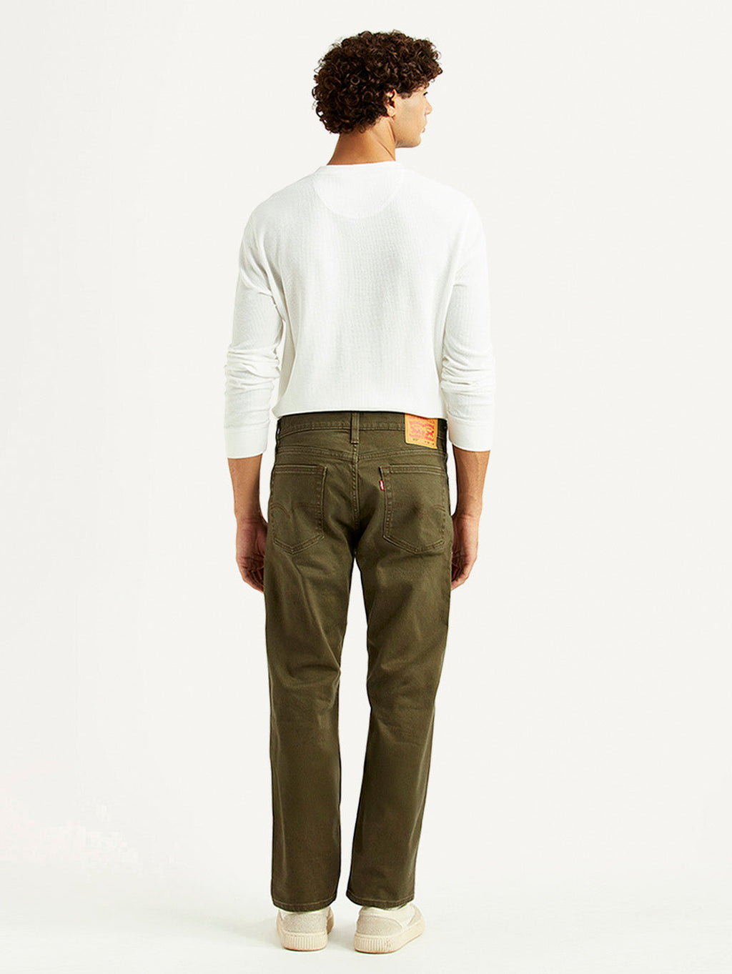 Men's 513 Olive Slim Straight Fit Mid Rise Jeans