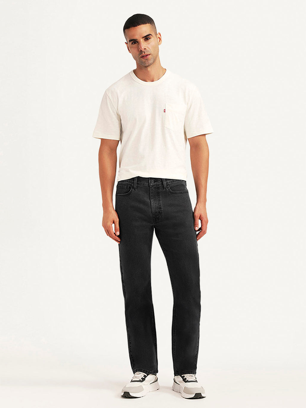 Men's 513 Black Slim Straight Fit Mid Rise Jeans