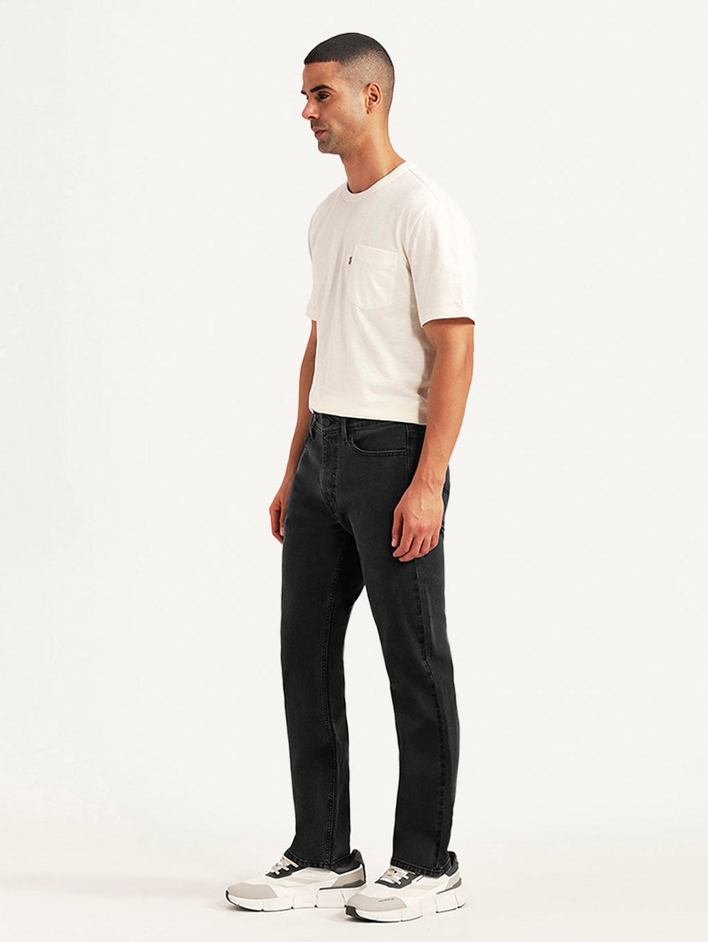 Men's 513 Black Slim Straight Fit Mid Rise Jeans