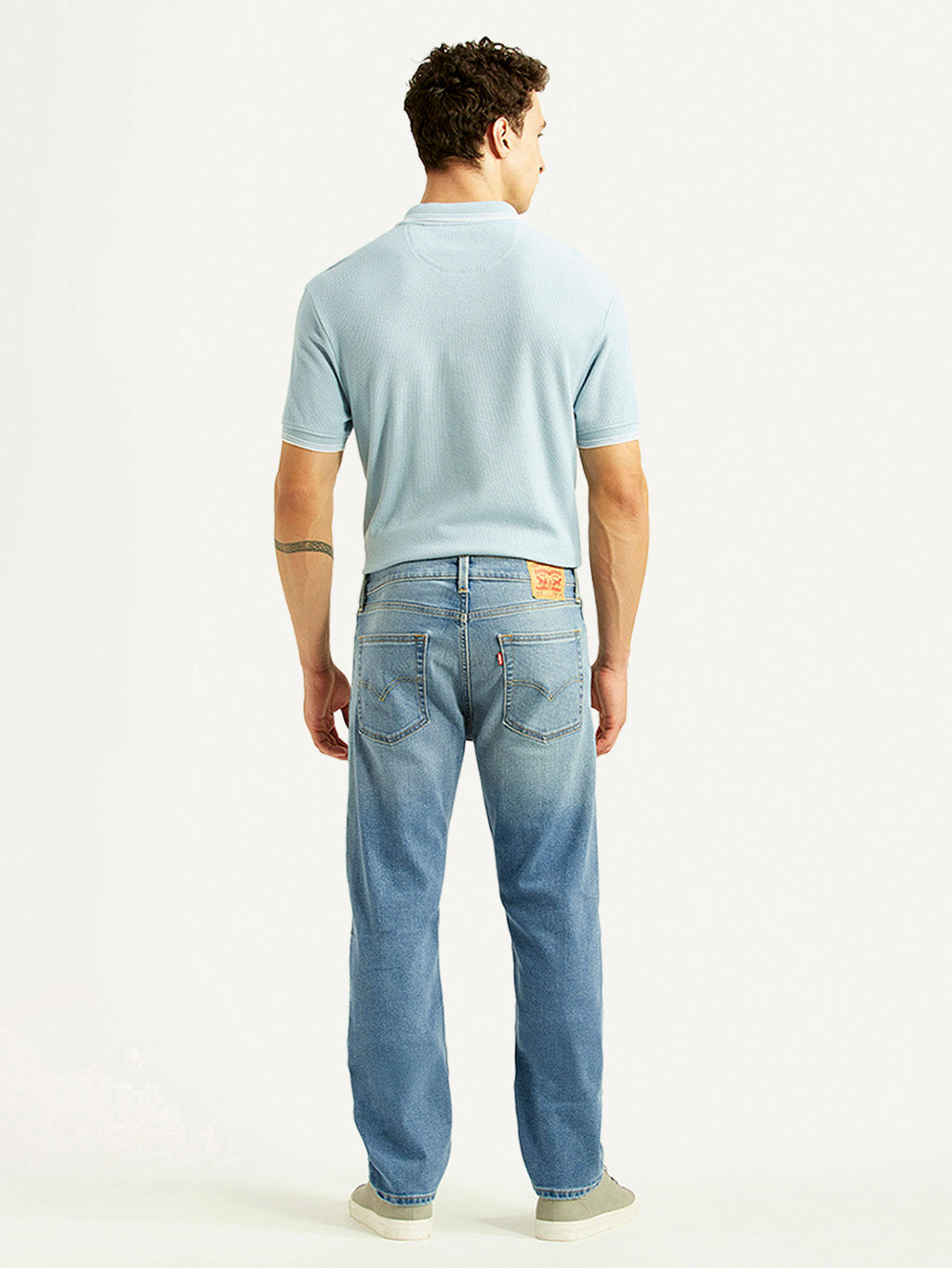 Men's 513 Light Blue Slim Straight Fit Mid Rise Jeans