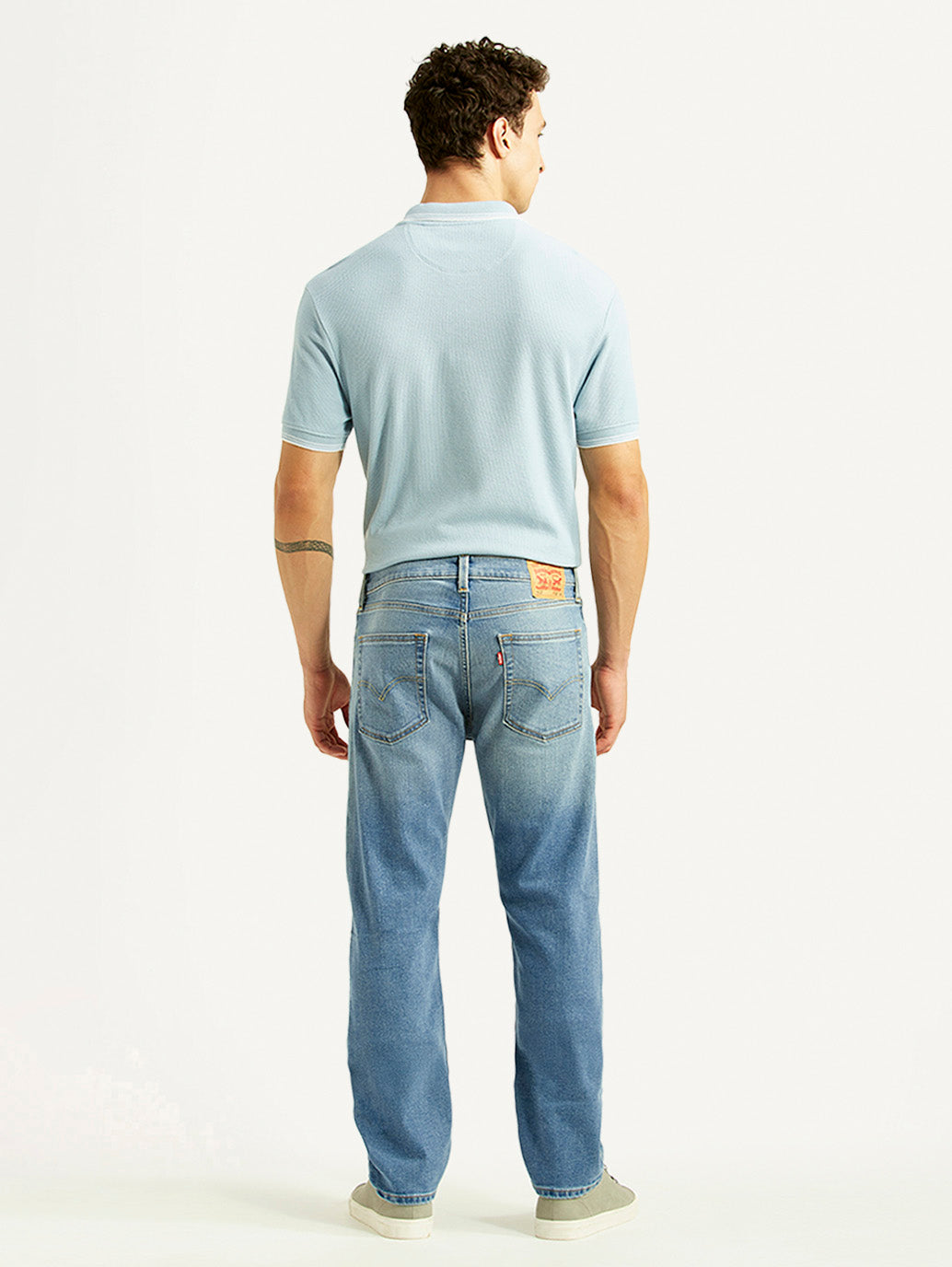 Men's 513 Light Blue Slim Straight Fit Mid Rise Jeans