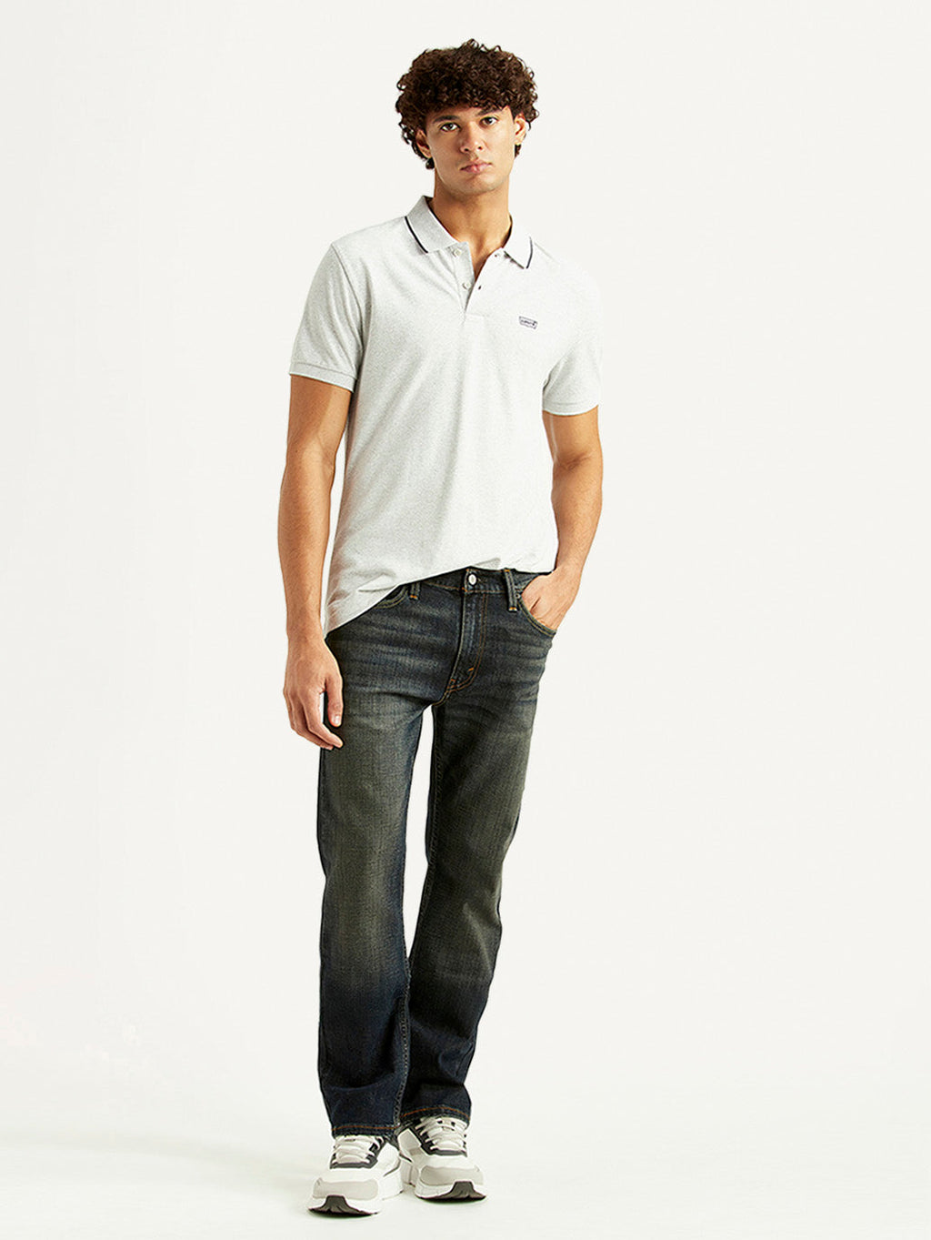 Men's 513 Charcoal Grey Slim Straight Fit Mid Rise Jeans
