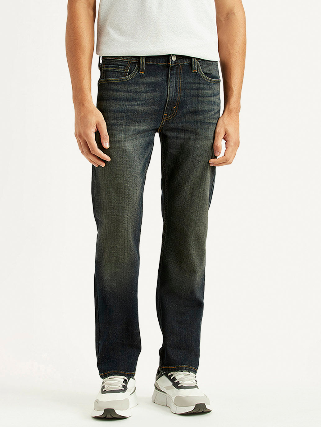 Men's 513 Charcoal Grey Slim Straight Fit Mid Rise Jeans