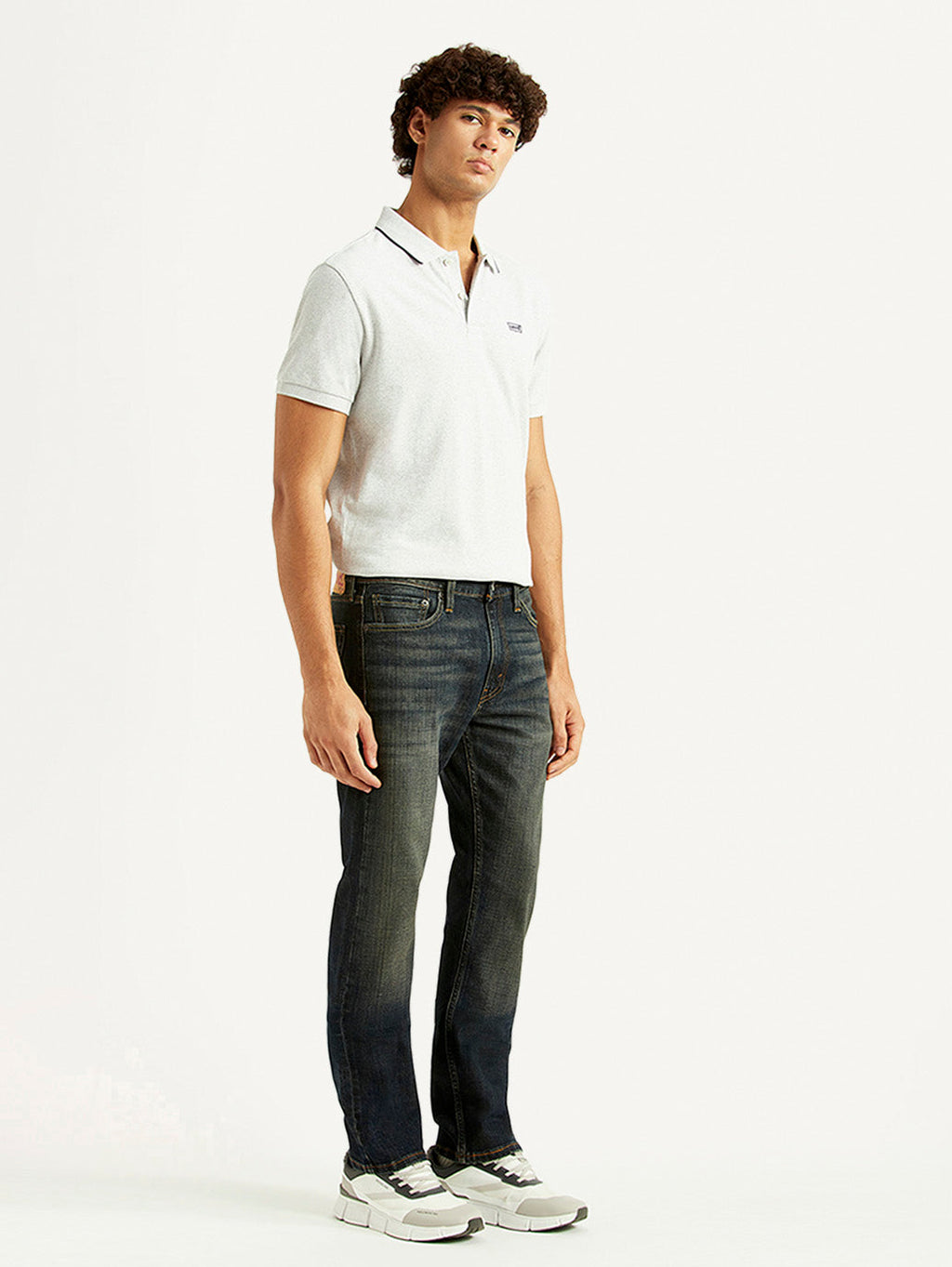 Men's 513 Charcoal Grey Slim Straight Fit Mid Rise Jeans