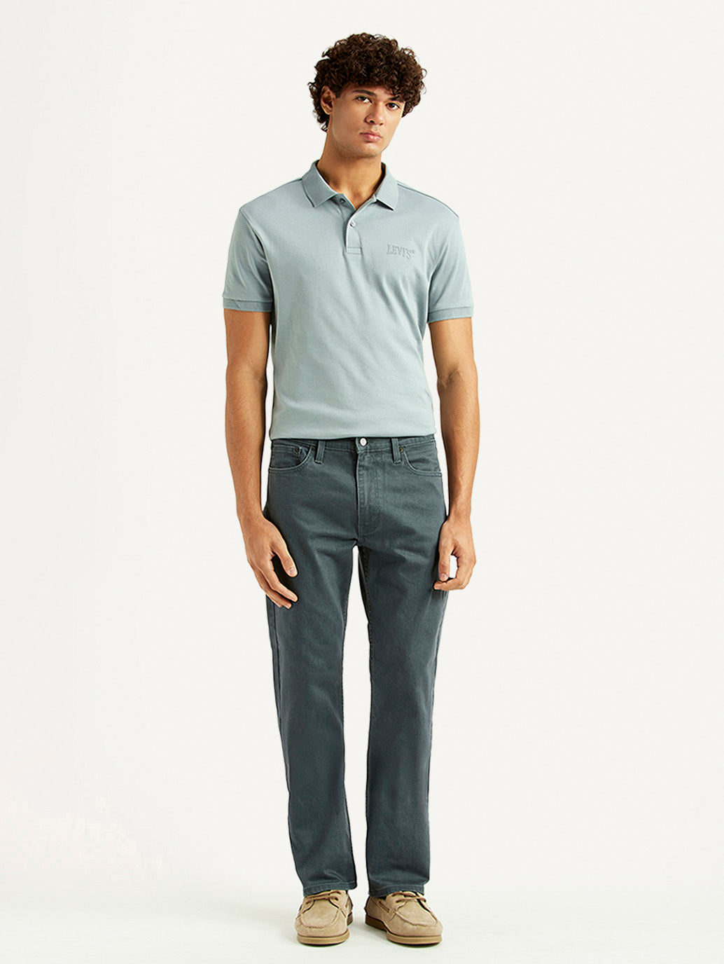Men's 513 Grey Slim Straight Fit Mid Rise Jeans