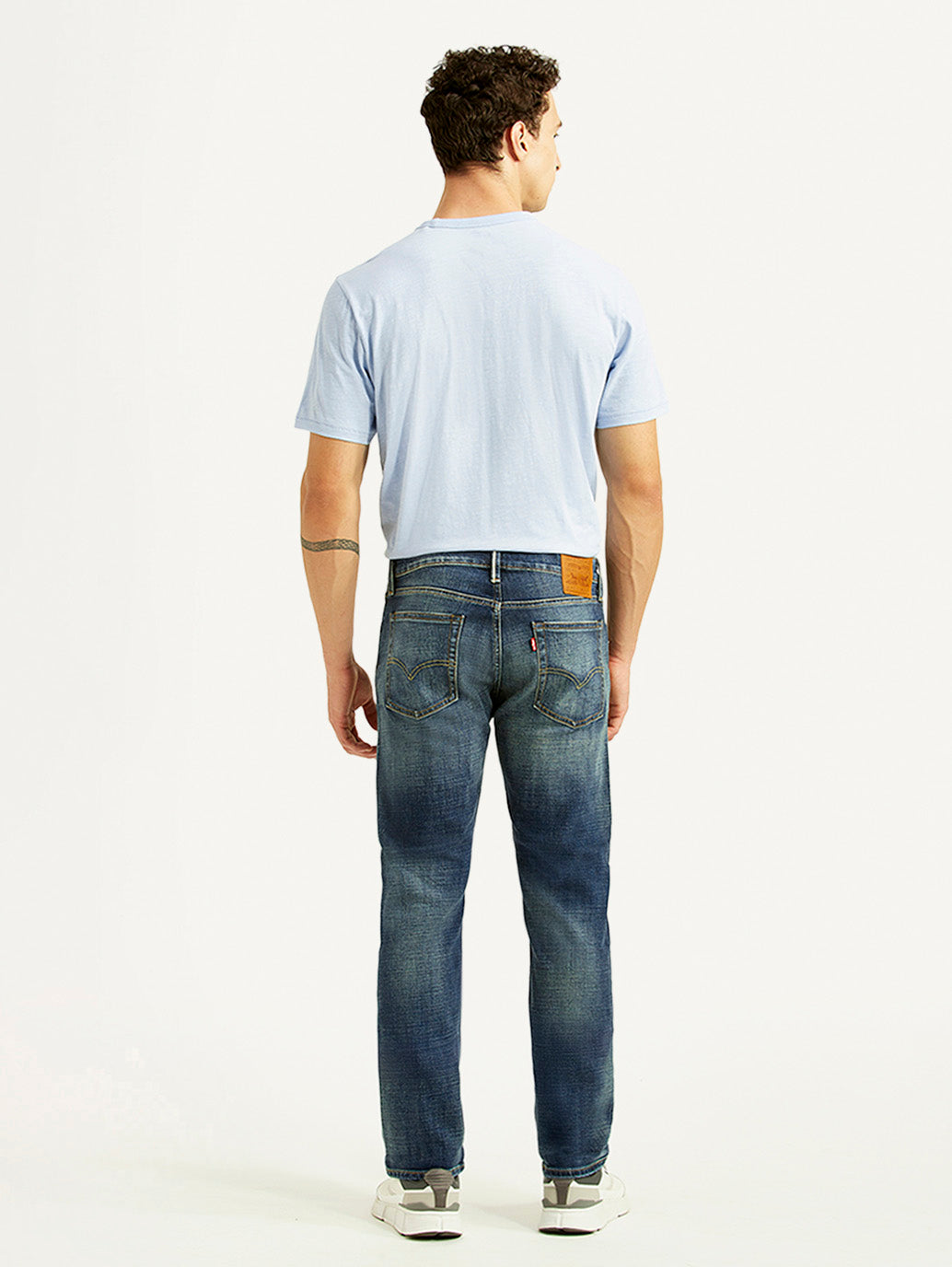Men's 513 Blue Slim Straight Fit Mid Rise Selvedge Jeans
