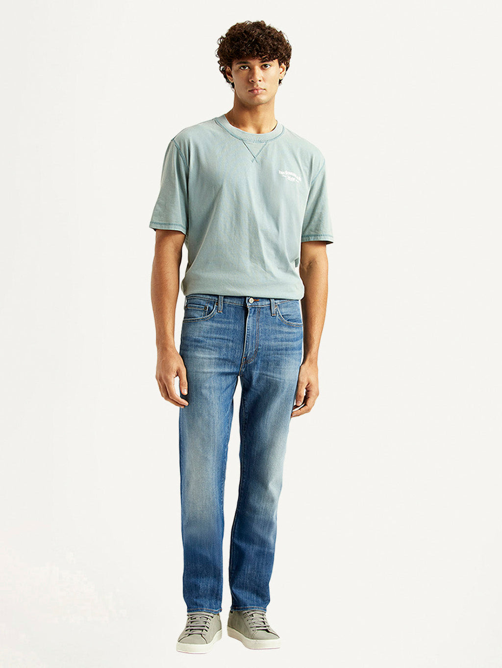 Men's 513 Blue Slim Straight Fit Mid Rise Selvedge Jeans