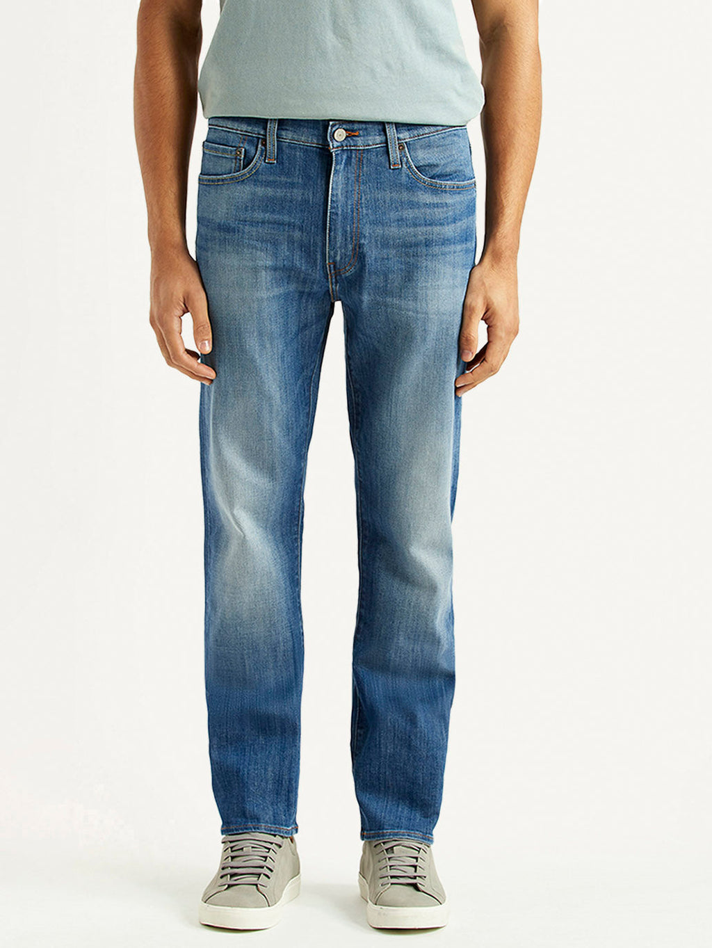 Men's 513 Blue Slim Straight Fit Mid Rise Selvedge Jeans