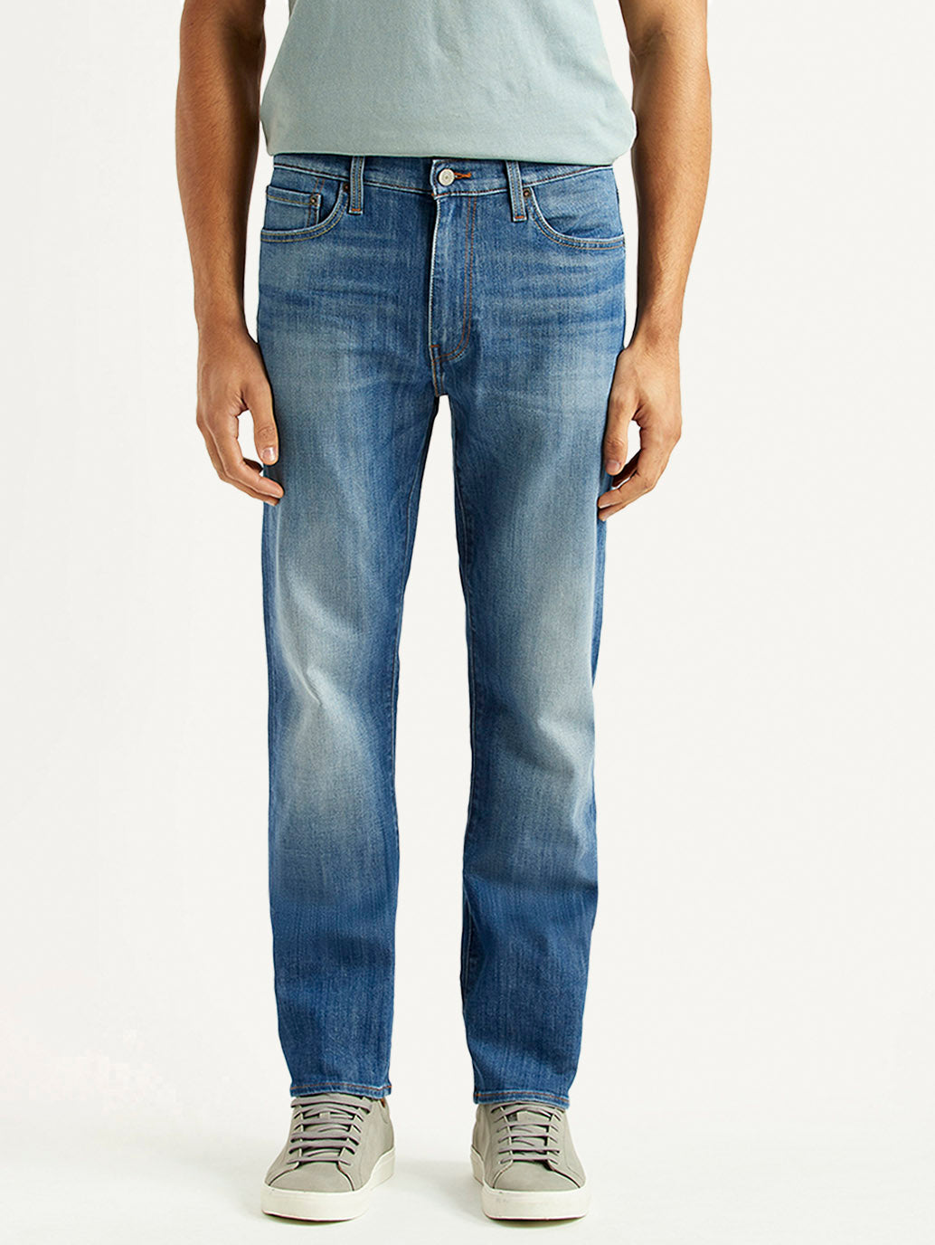 Men's 513 Blue Slim Straight Fit Mid Rise Selvedge Jeans