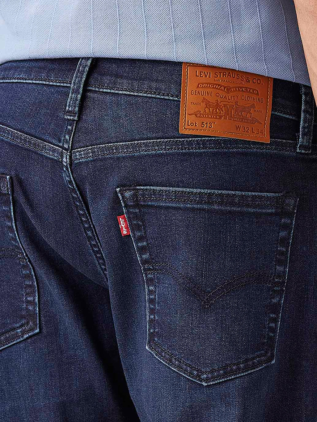 Men's 513 Dark Indigo Slim Straight Fit Mid Rise Jeans