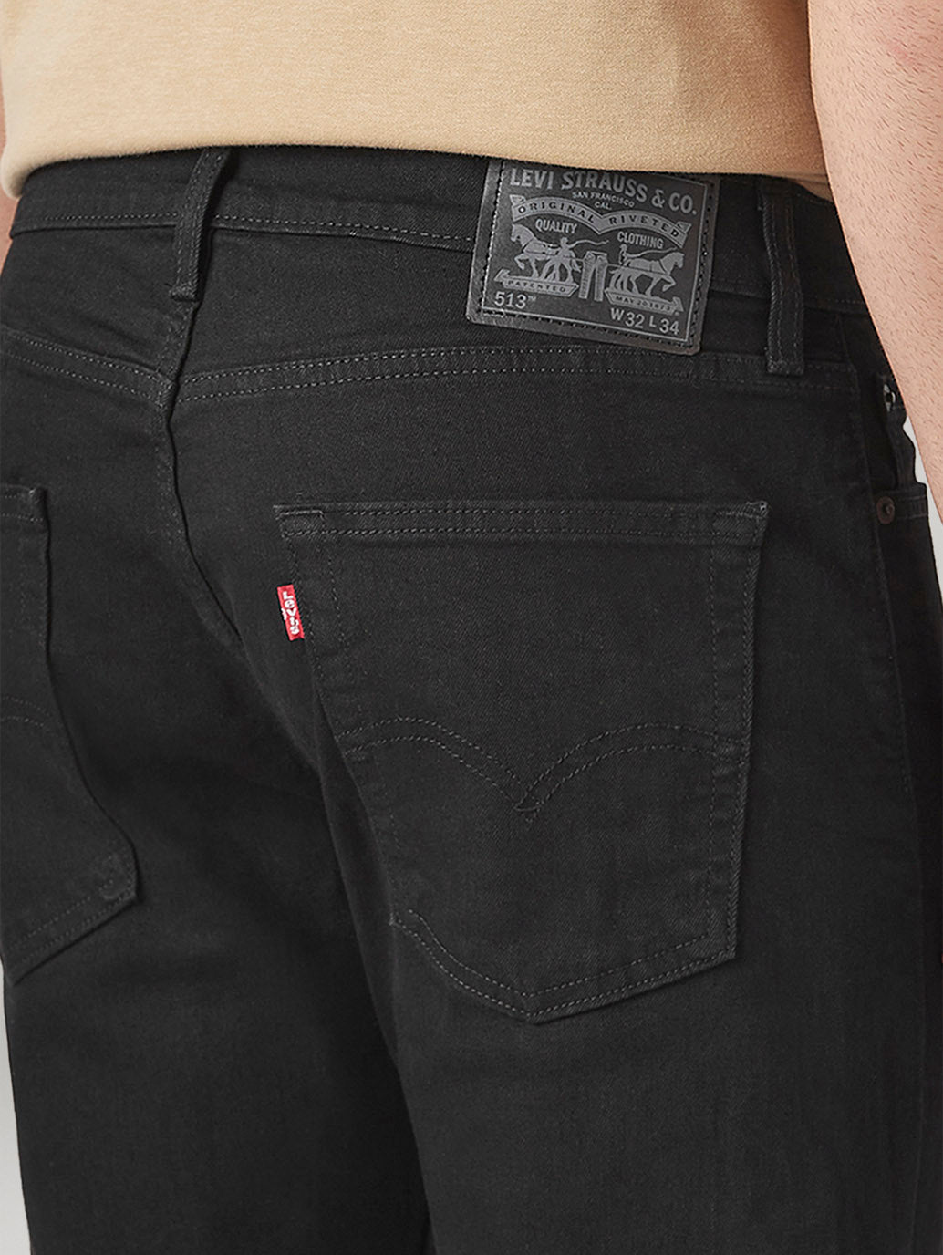 Mens 513 Mid Rise Slim Straight Fit Cotton Stretch Blend Jeans