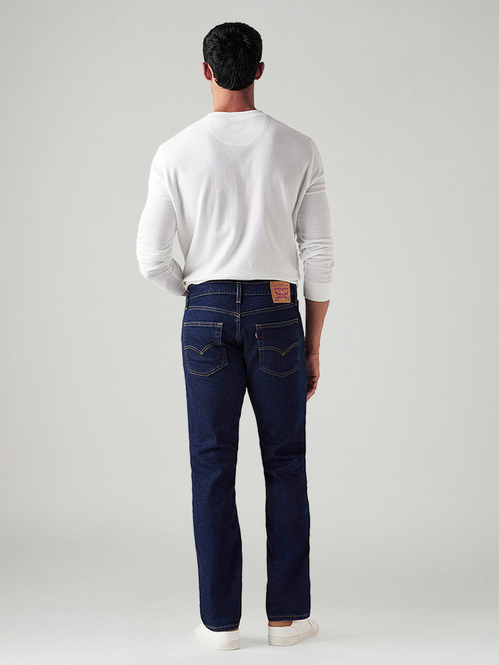 Men's 513 Dark Blue Slim Straight Fit Mid Rise Jeans