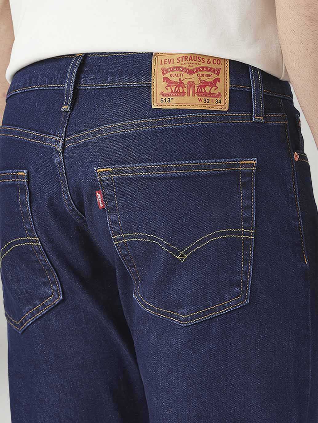 Mens 513 Mid Rise Slim Straight Fit Cotton Stretch Blend Jeans