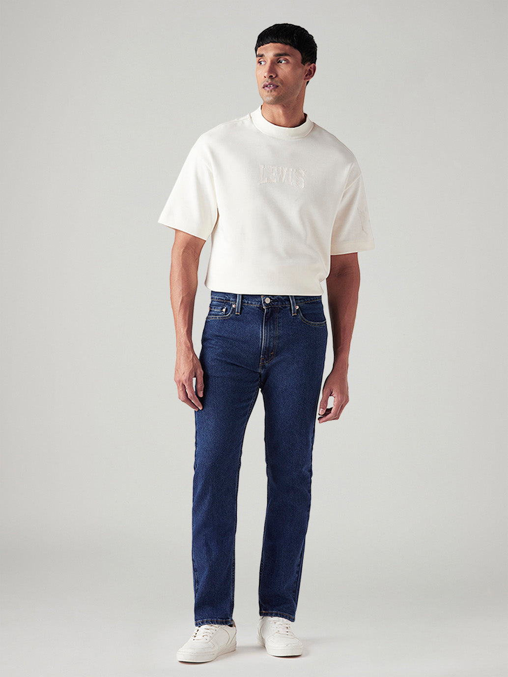 Men's 513 Blue Slim Straight Fit Mid Rise Jeans