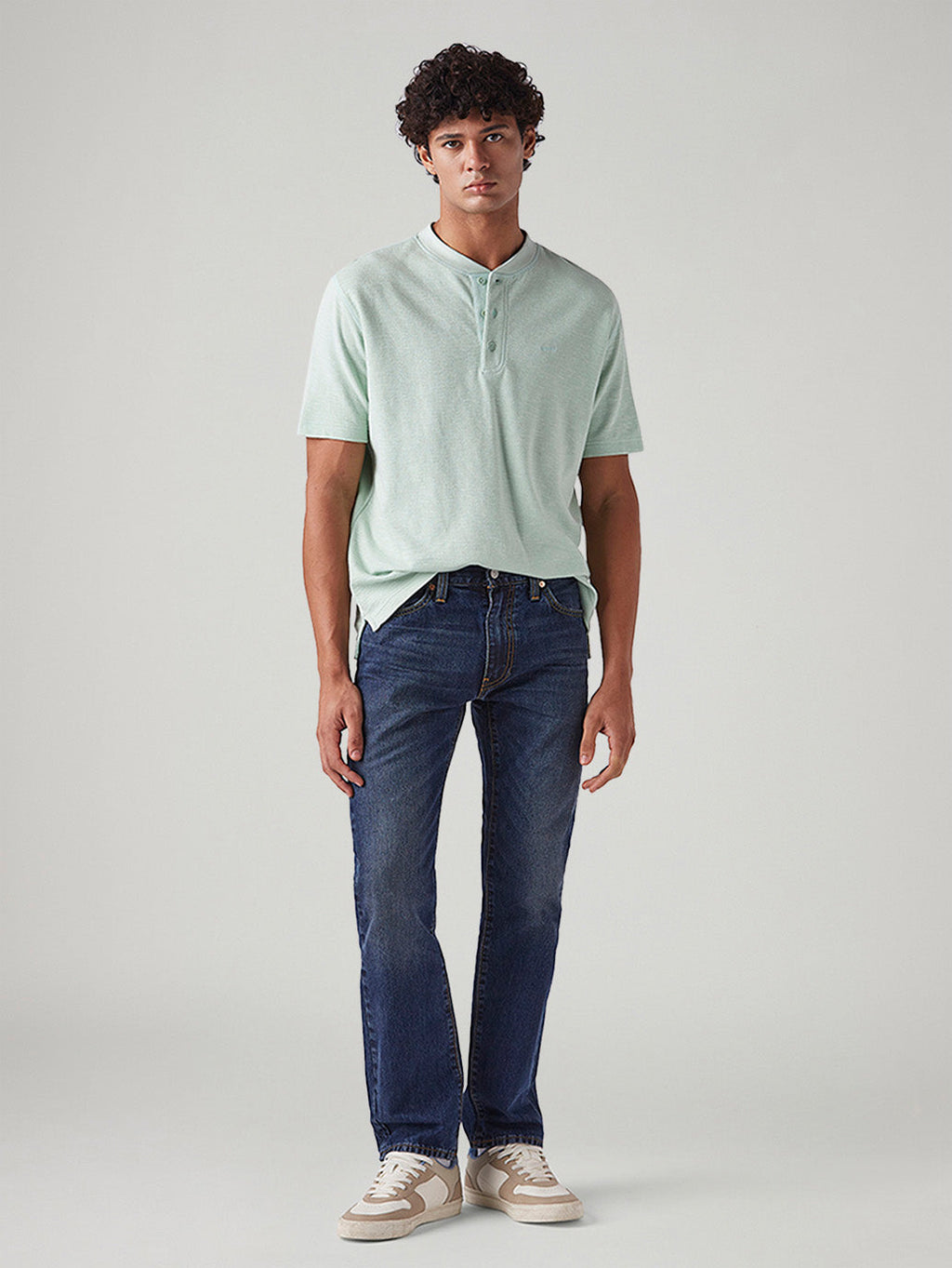 Men's 513 Blue Slim Straight Fit Mid Rise Jeans