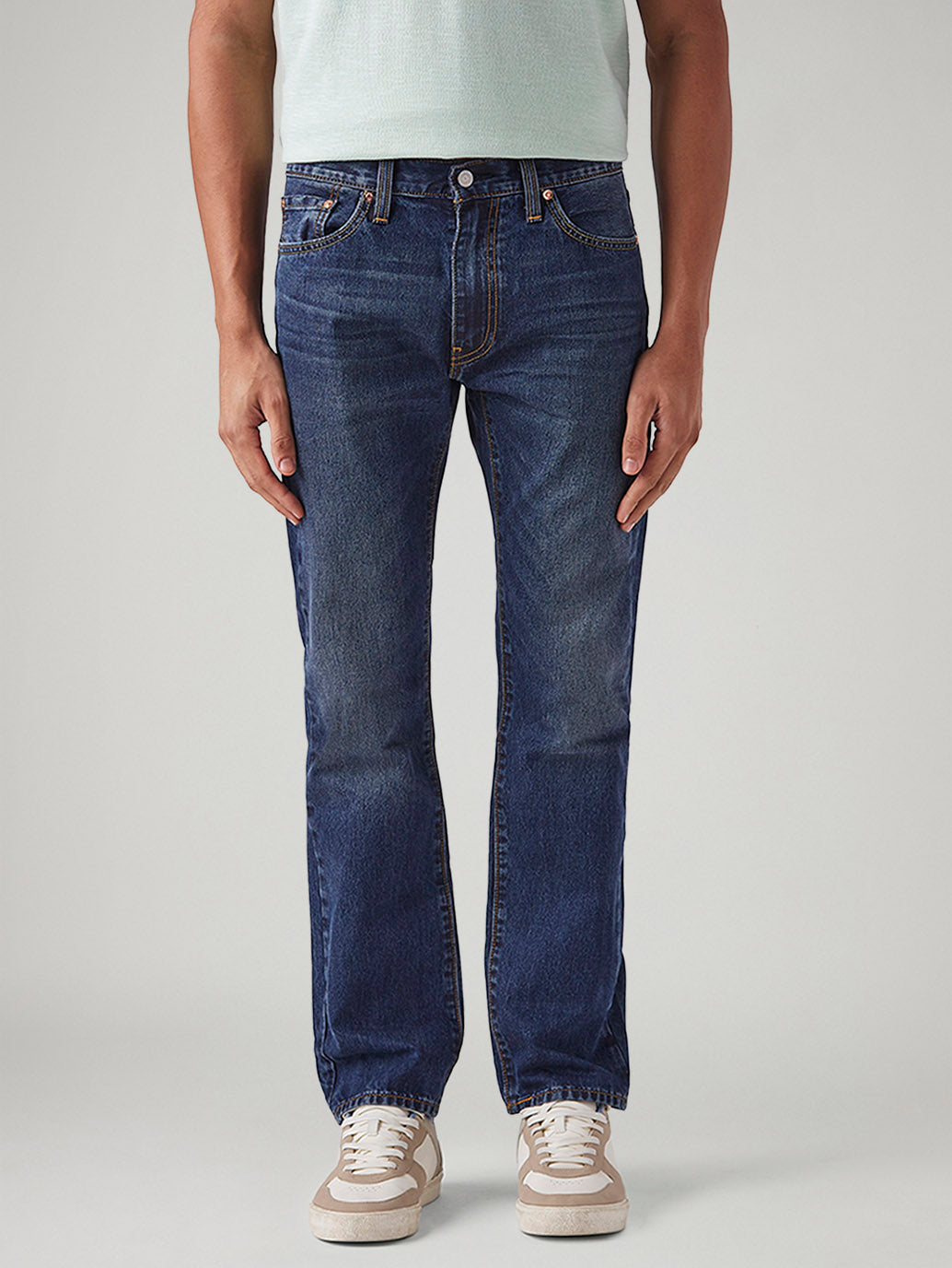 Men's 513 Blue Slim Straight Fit Mid Rise Jeans