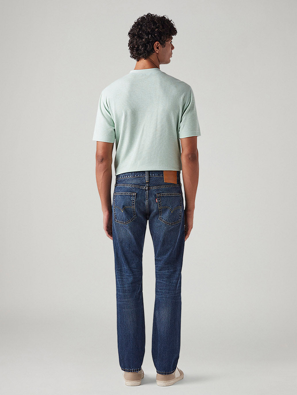 Men's 513 Blue Slim Straight Fit Mid Rise Jeans