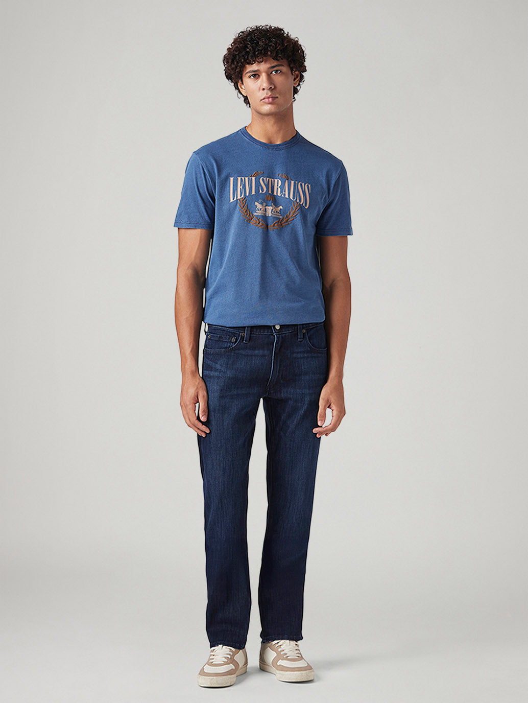 Men's 513 Dark Blue Slim Straight Fit Mid Rise Jeans