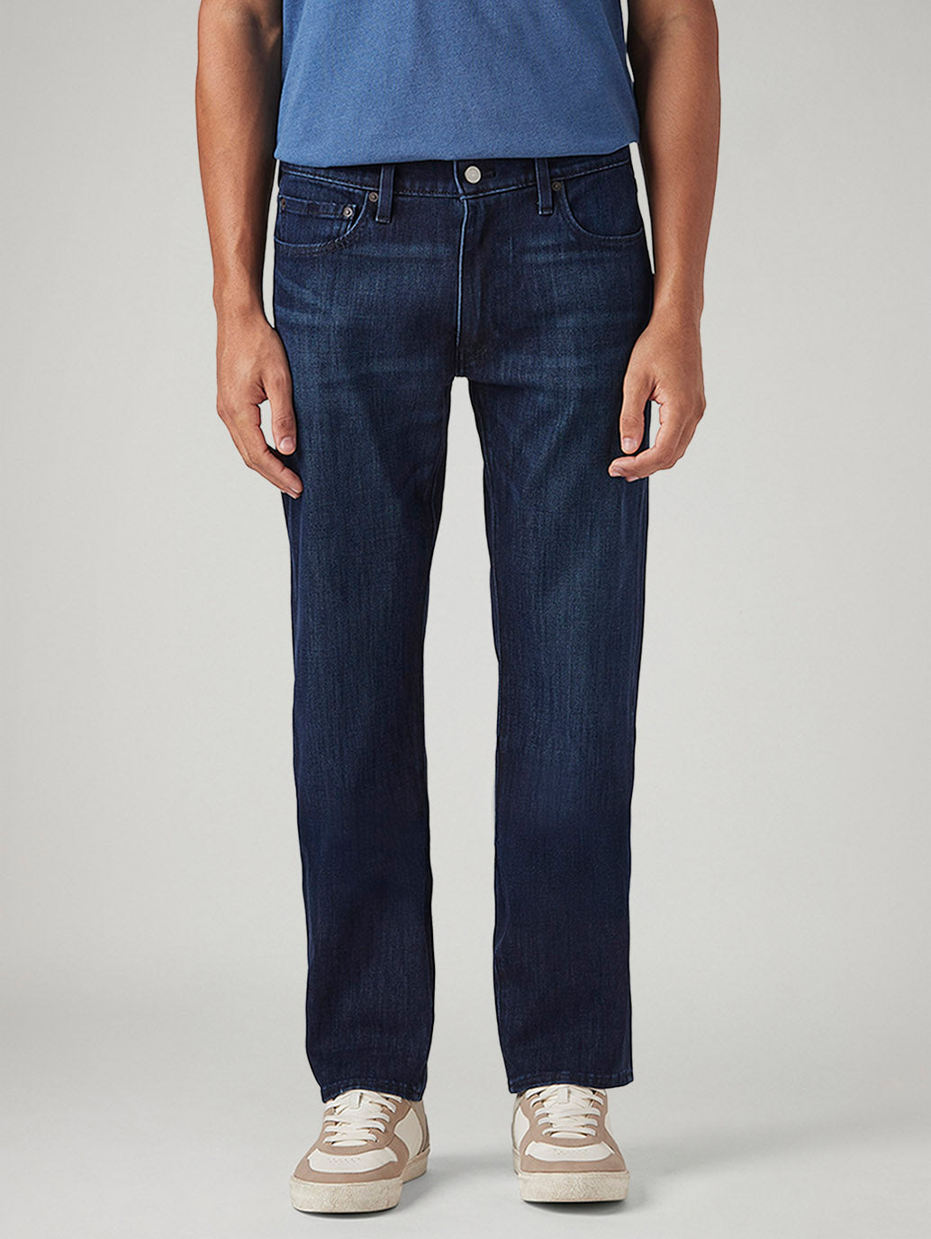 Men's 513 Dark Blue Slim Straight Fit Mid Rise Jeans