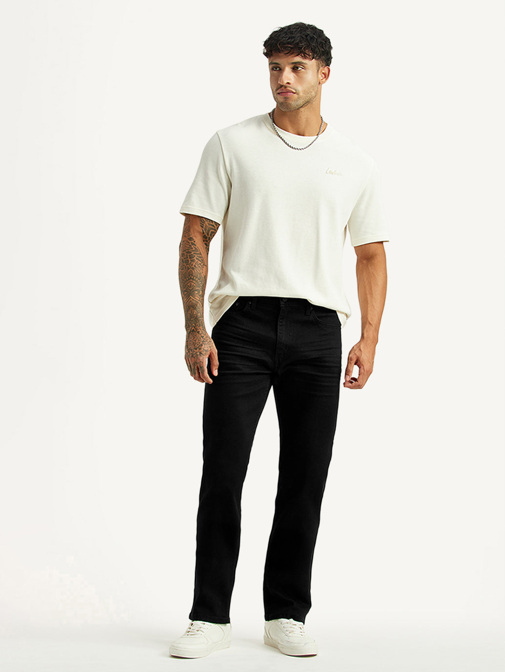 Men's 513 Black Slim Straight Fit Mid Rise Kooltex Jeans
