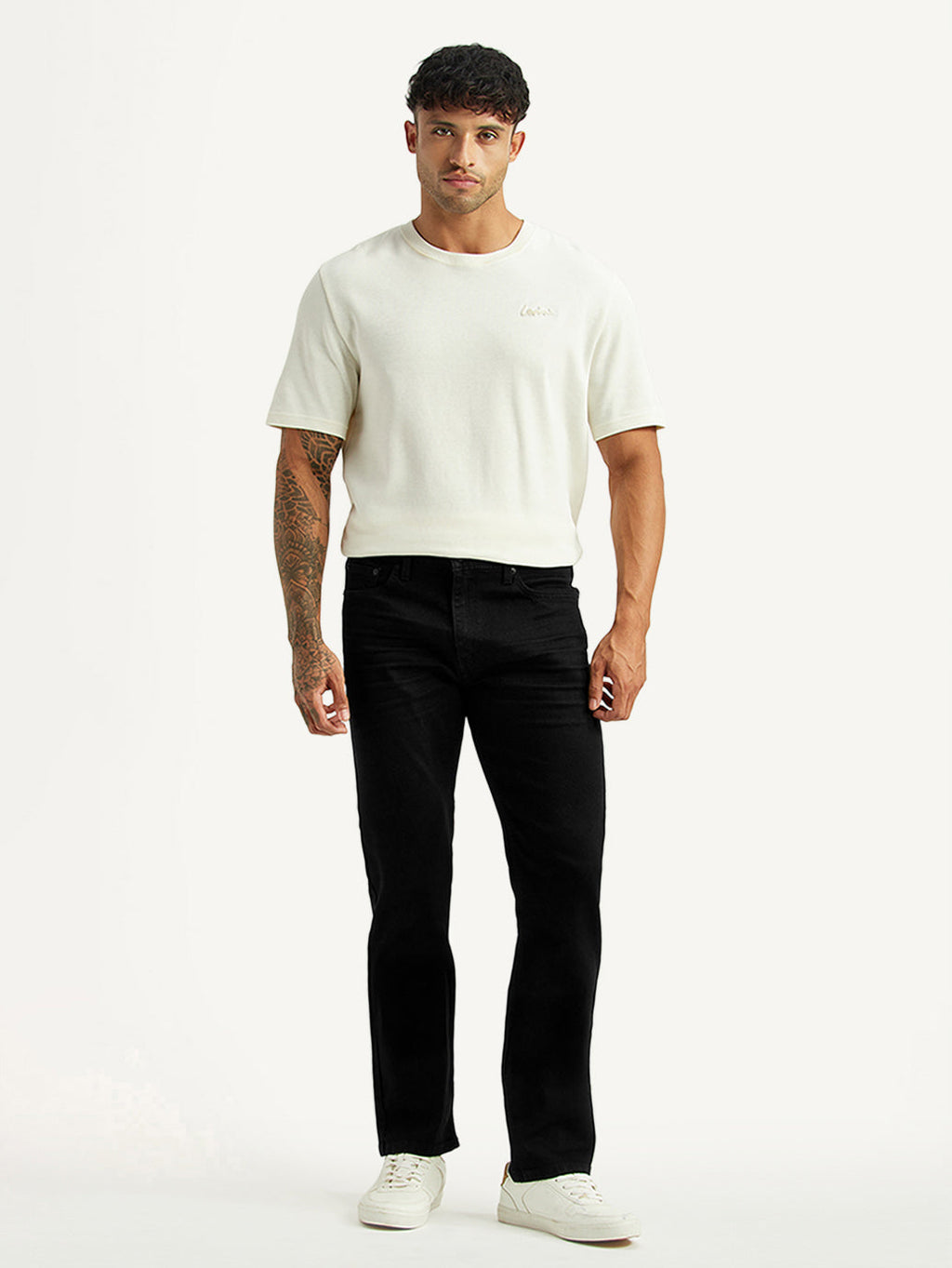 Men's 513 Black Slim Straight Fit Mid Rise Kooltex Jeans