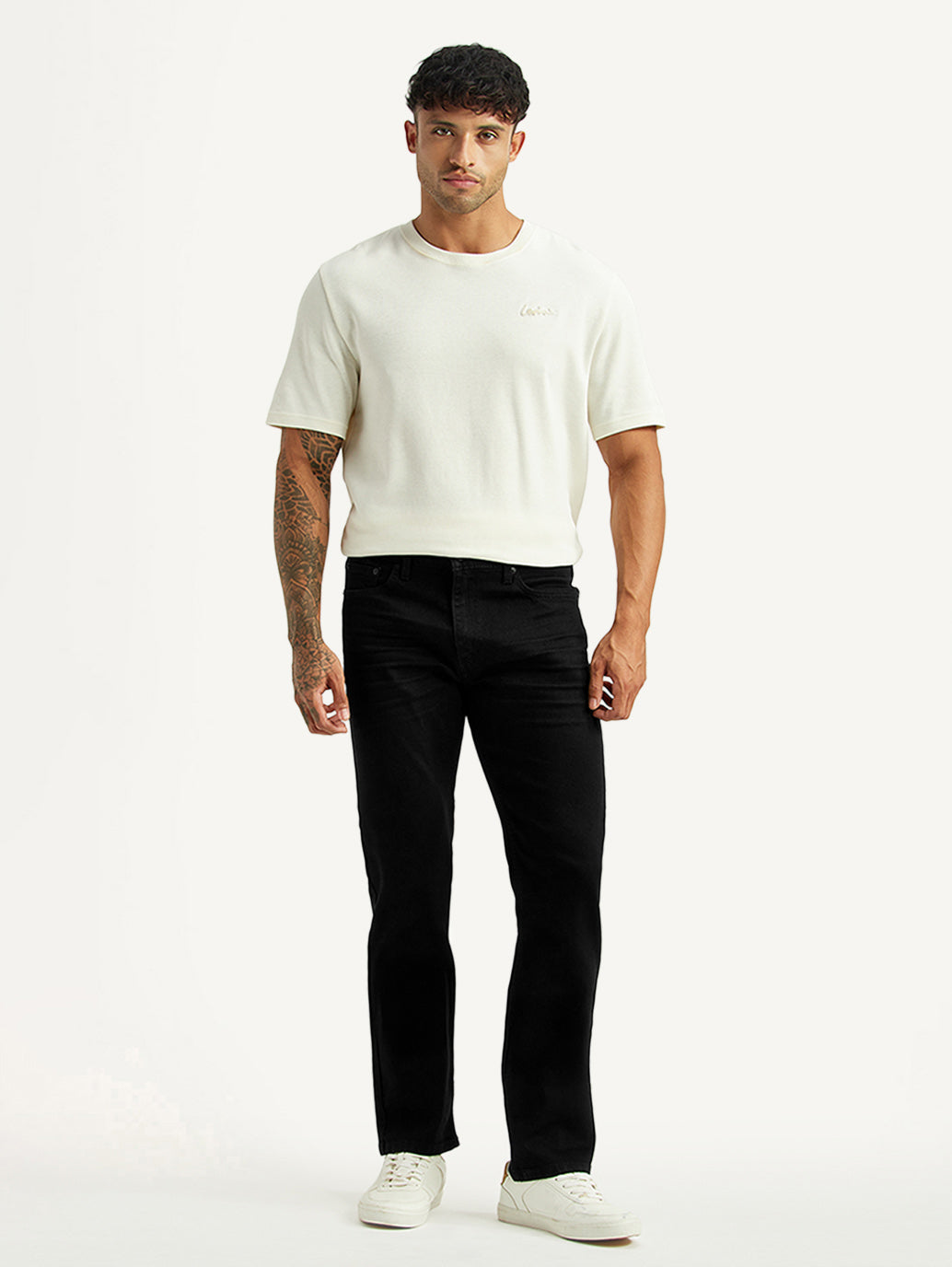 Men's 513 Black Slim Straight Fit Mid Rise Kooltex Jeans