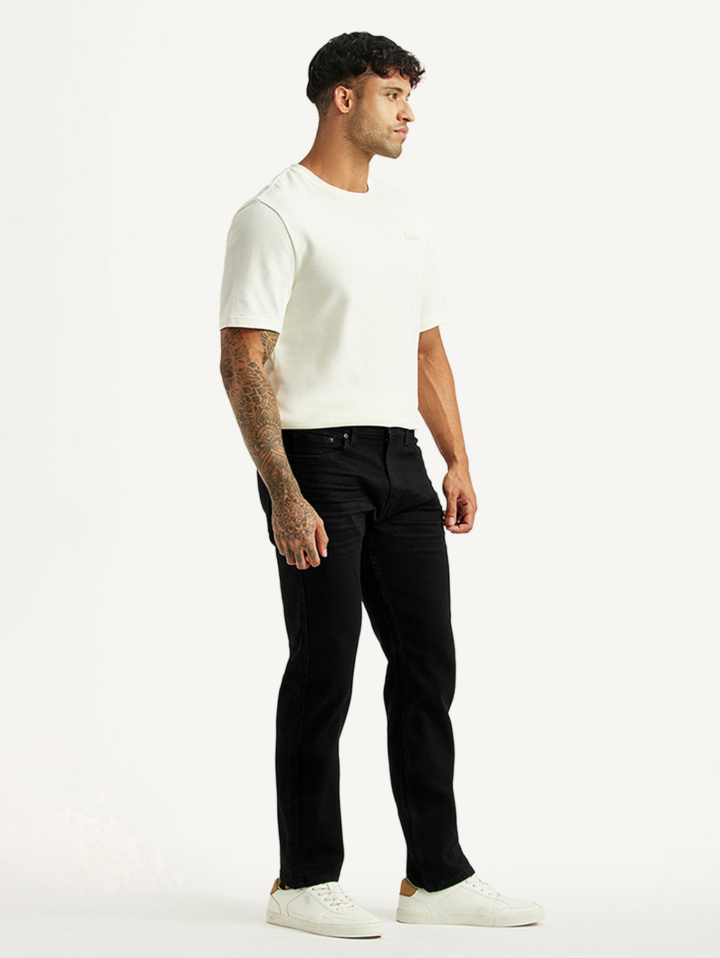 Men's 513 Black Slim Straight Fit Mid Rise Kooltex Jeans