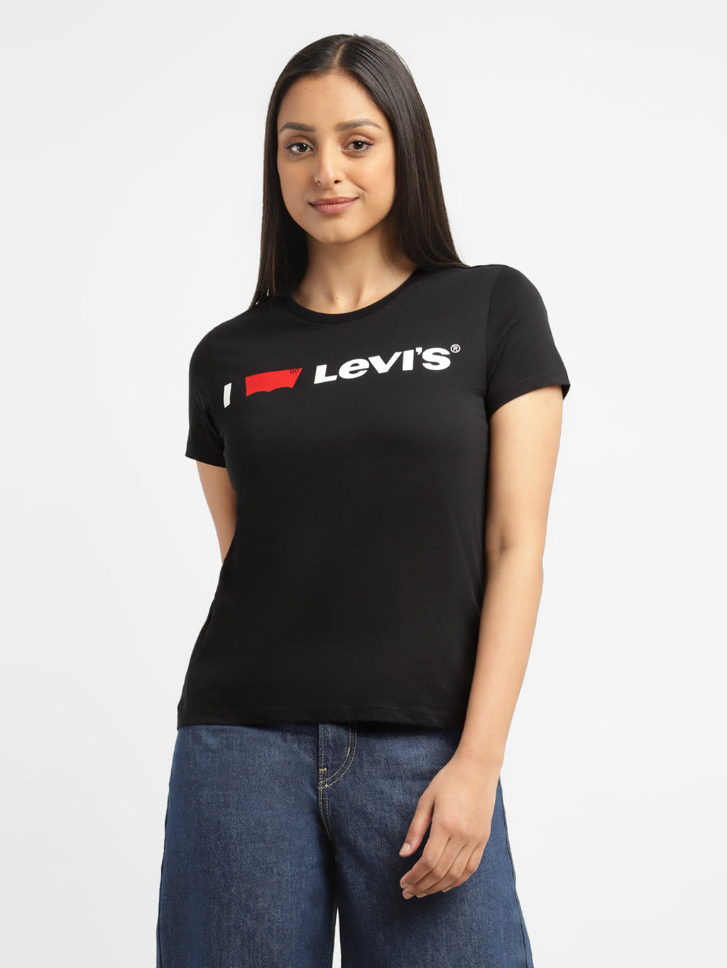 Women's Brand Logo Regular Fit T-shirt