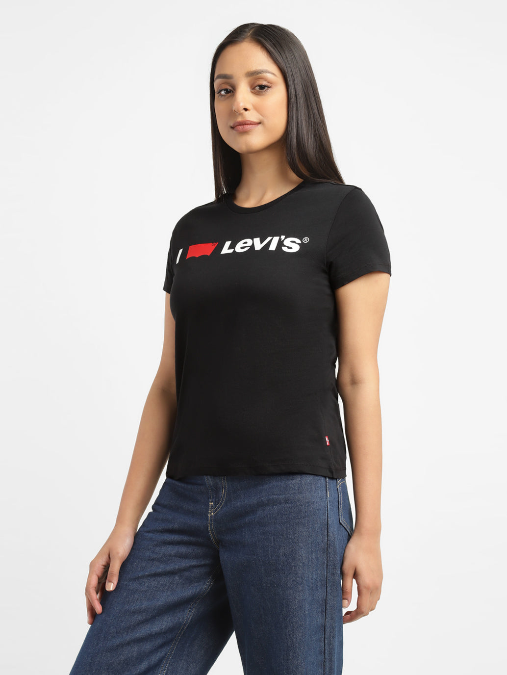 Women's Brand Logo Regular Fit T-shirt
