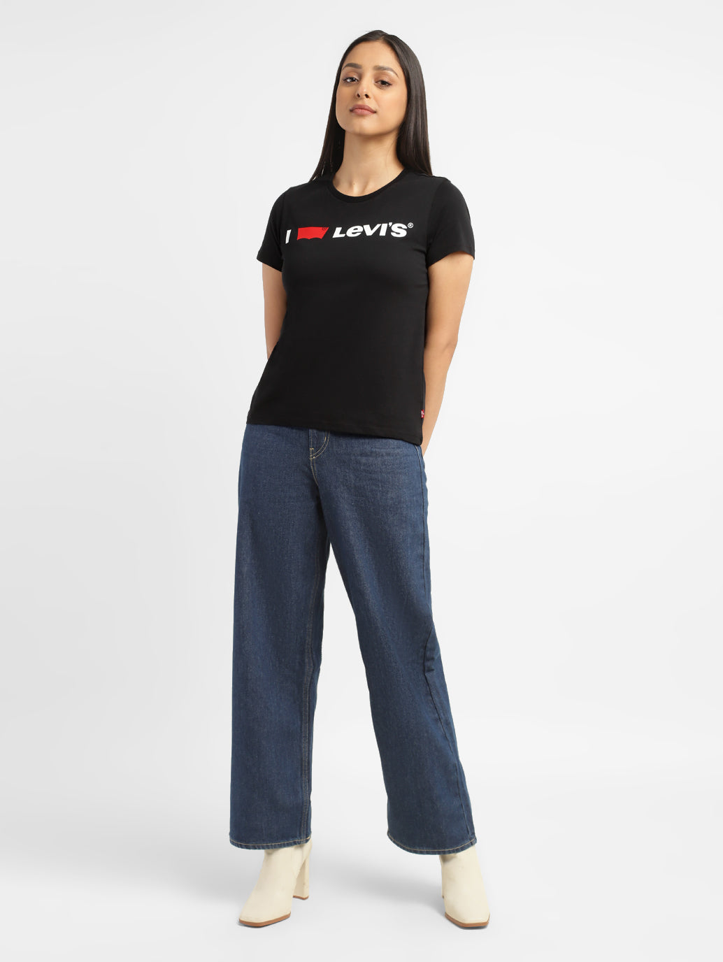 Women's Brand Logo Regular Fit T-shirt