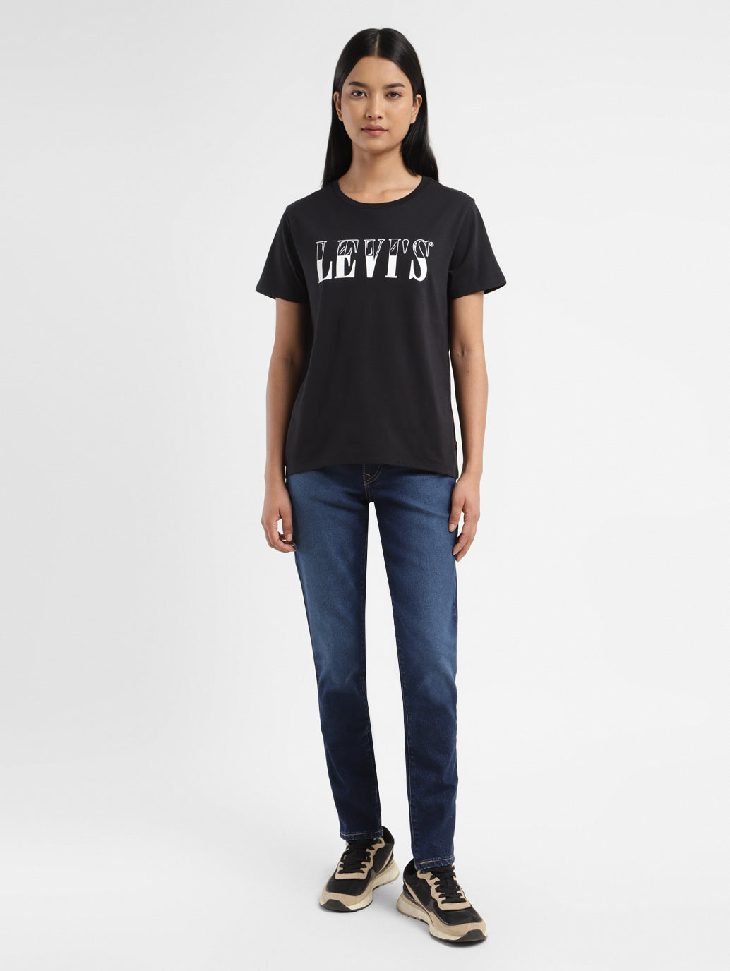 Women's Brand Logo Crew Neck T-shirt