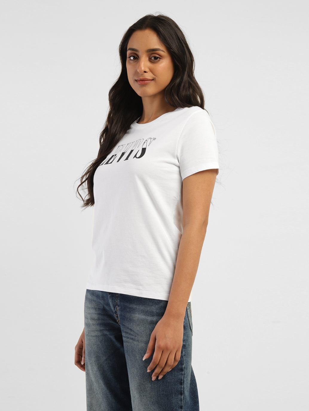 Women's Brand Logo Crew Neck T-shirt