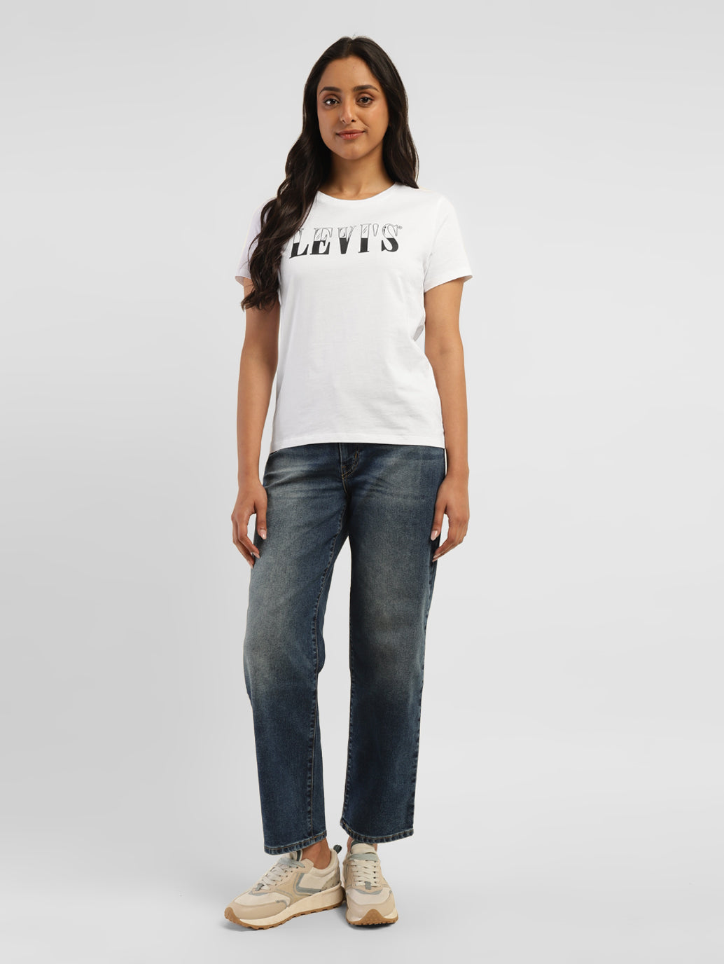 Women's Brand Logo Crew Neck T-shirt