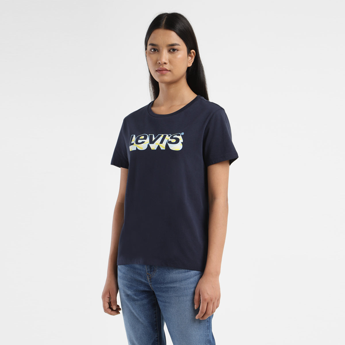 Women's Brand Logo Crew Neck T-shirt