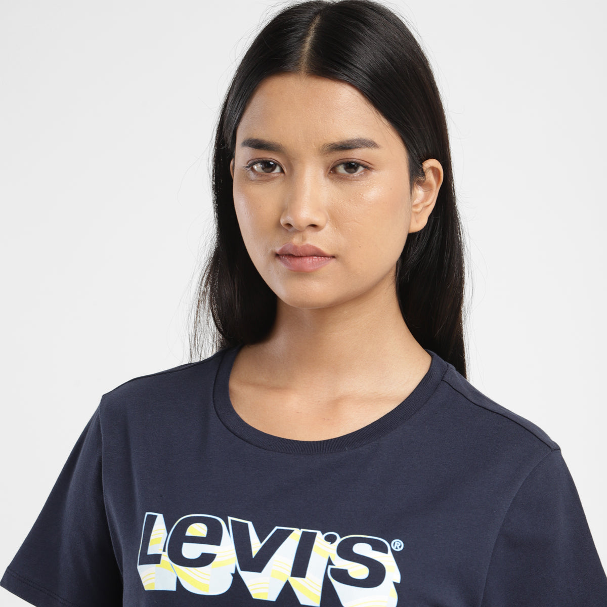 Women's Brand Logo Crew Neck T-shirt